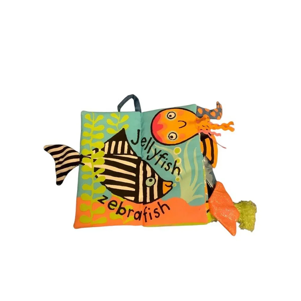 Jellycat Sea Tails Soft Fabric Baby Book With Interactive Textures‎ & Colors